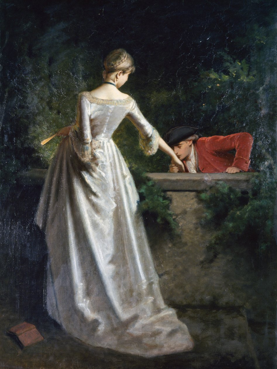 Pan całuje damę w rękę autorstwa Giuseppe Mazza