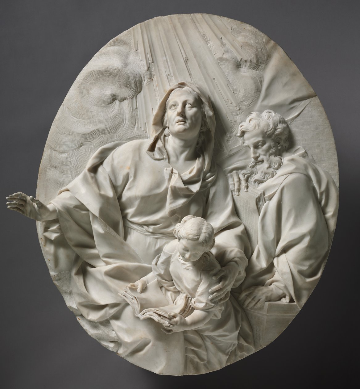 Edukacja Dziewicy, c.1700 autorstwa Giuseppe Mazzuoli