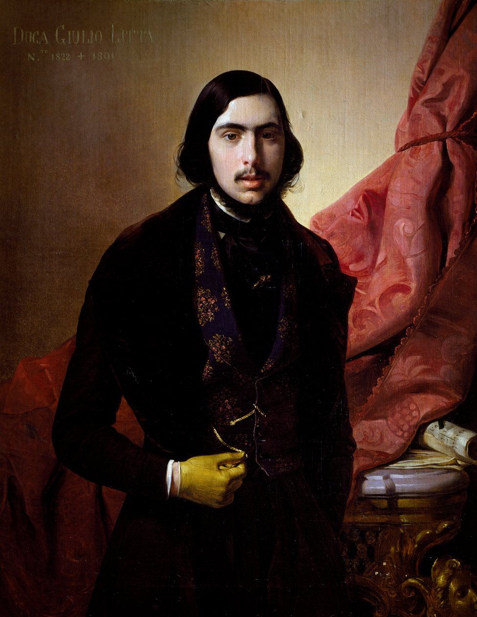 Portret Giulio Litty (Mediolan .) autorstwa Giuseppe Molteni