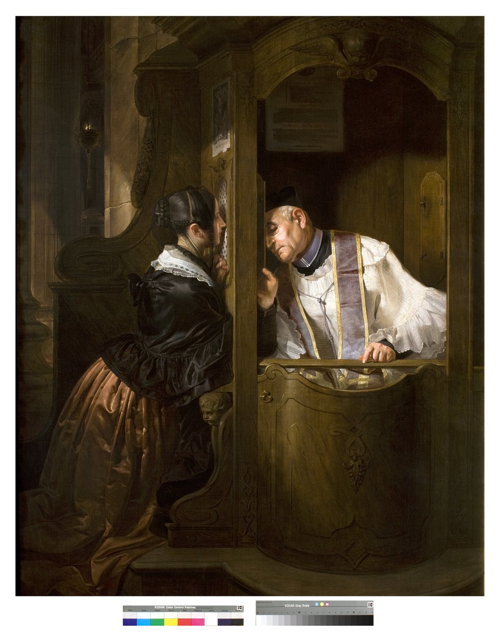 Spowiedź, 1838 autorstwa Giuseppe Molteni