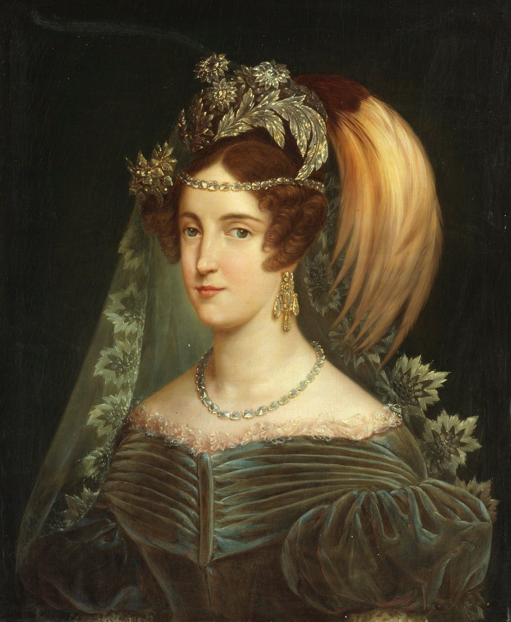 Portret Marii Cristiny Sabaudzkiej 1812-1836, Królowej Obojga Sycylii, 1830. autorstwa Giuseppe Navarra