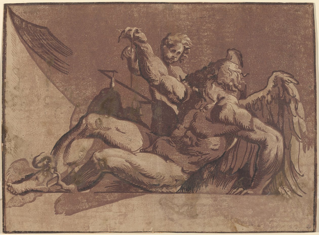 Saturn autorstwa Giuseppe Nicolo Vicentino, after Giovanni Antonio Pordenone