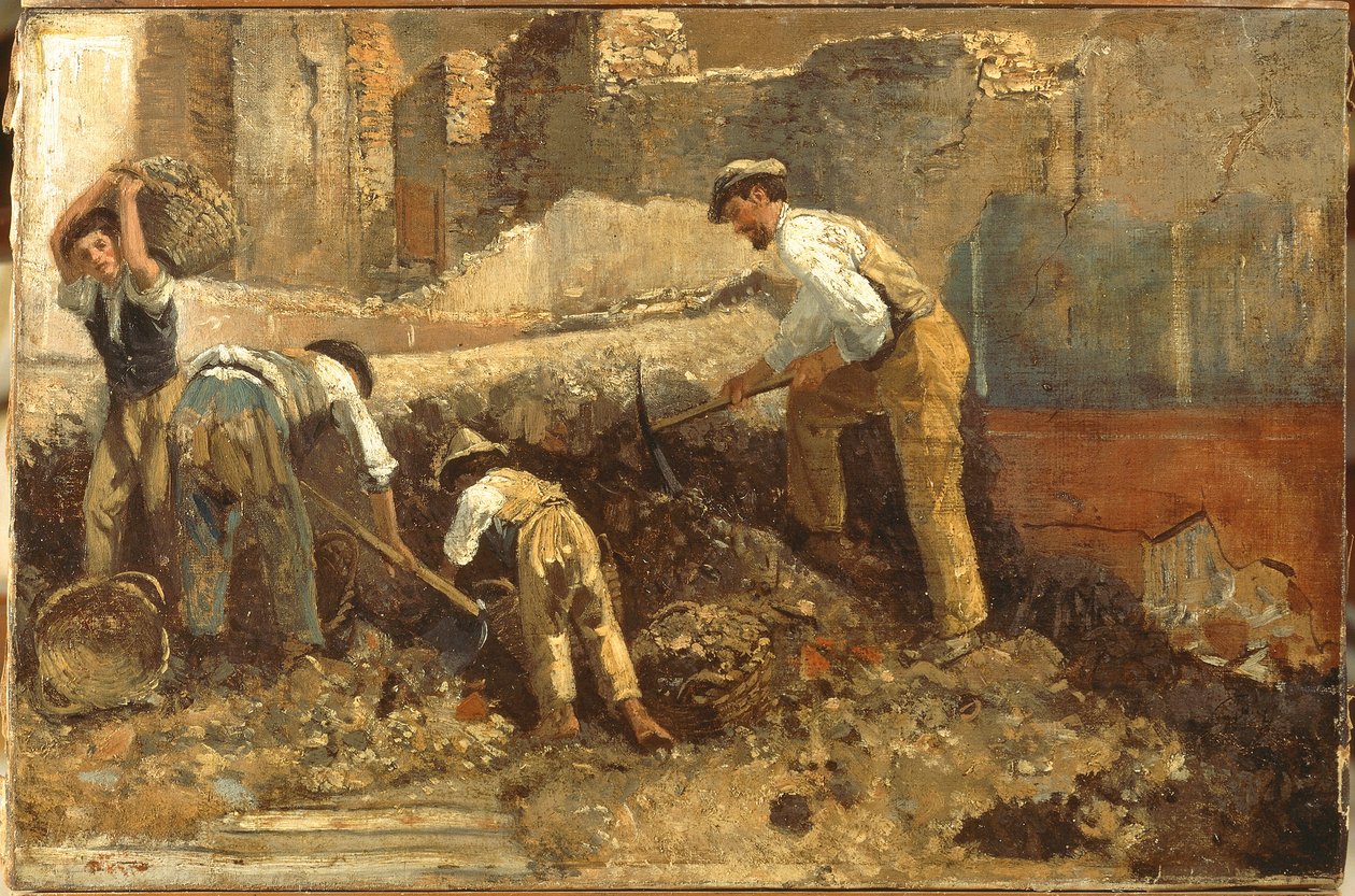 Wykopaliska Ercolano autorstwa Giuseppe Palizzi