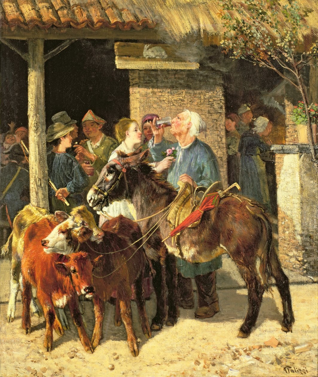 Kupiec cieląt autorstwa Giuseppe Palizzi