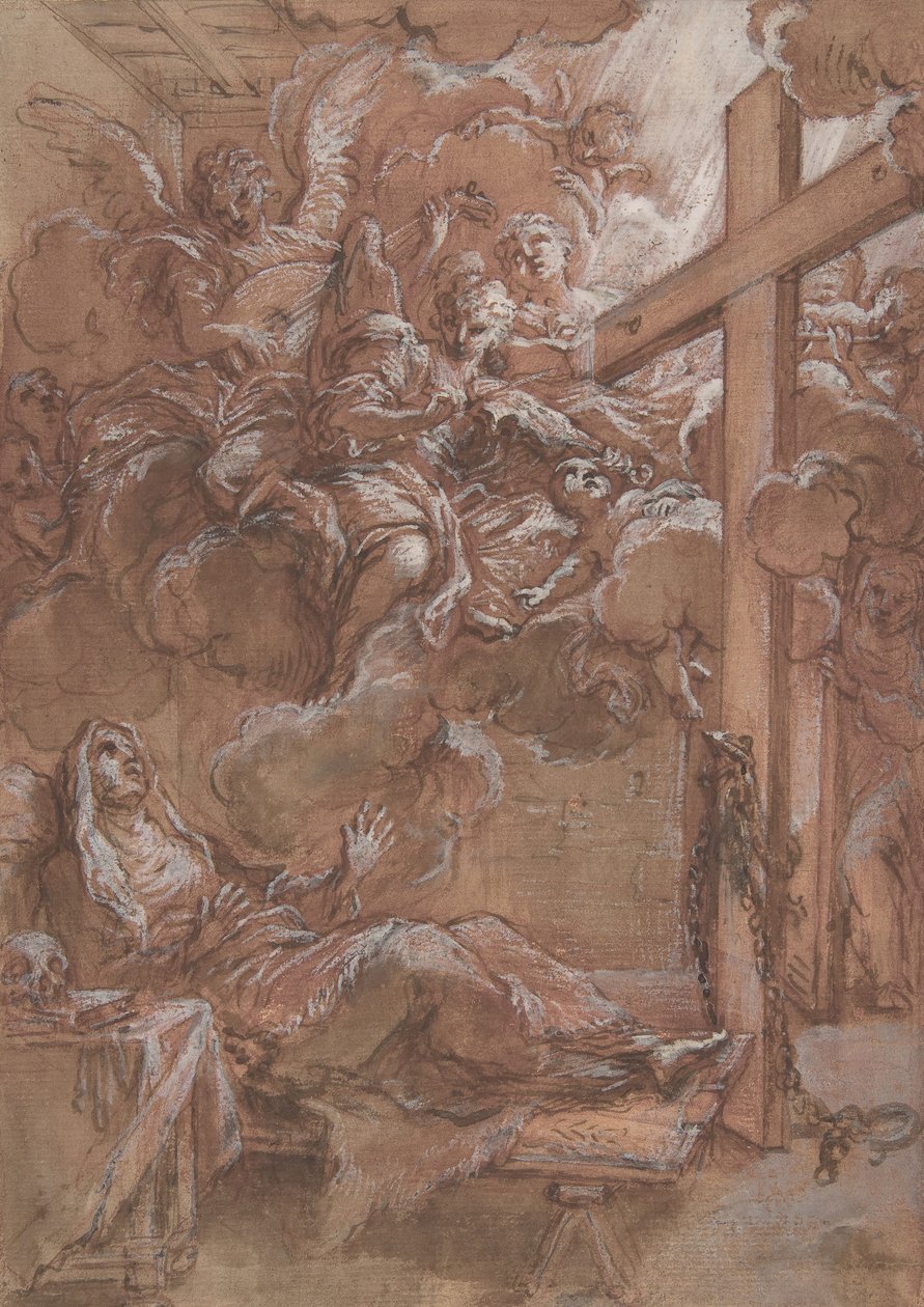 Ekstaza Błogosławionej Giacinty Marescotti, ca. 1675-1714. autorstwa Giuseppe Passeri