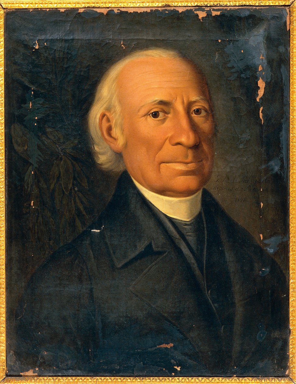 Portret Giovanniego Meli (1740-1815), włoskiego poety i dramaturga autorstwa Giuseppe Patania, malarstwo autorstwa Giuseppe Patania