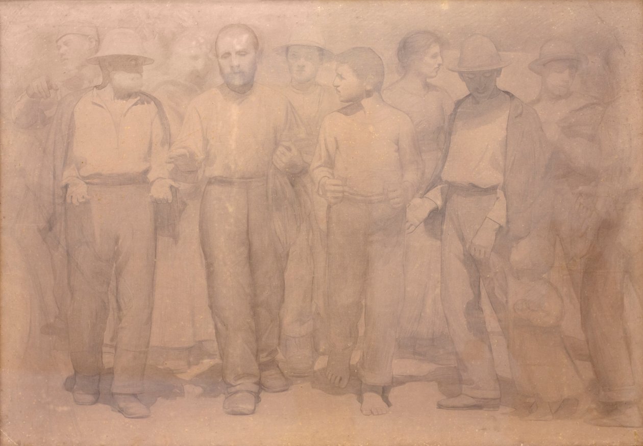 Kreskówka dla czwartego stanu autorstwa Giuseppe Pellizza da Volpedo