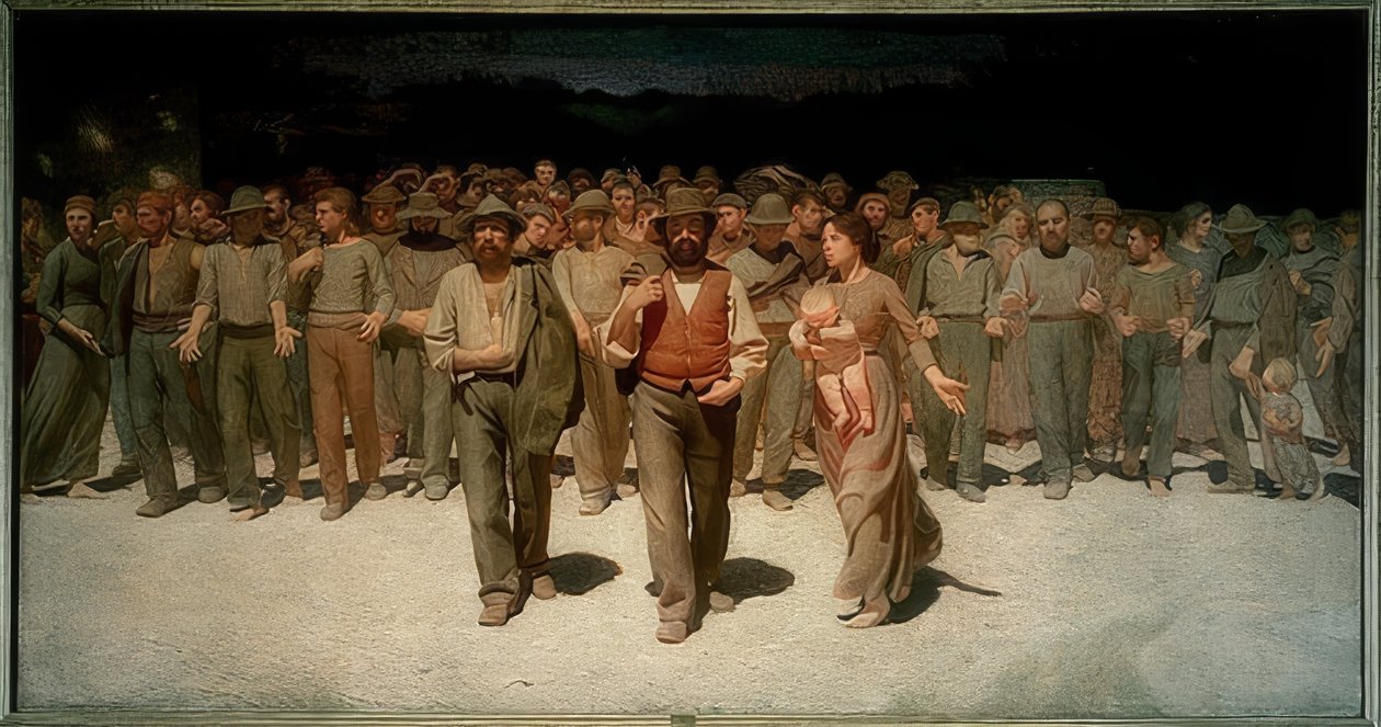 Der vierte Stand (Czwarta Władza). 1898-1901 autorstwa Giuseppe Pellizza da Volpedo