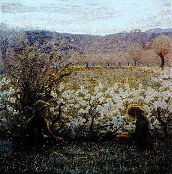 Pole w rozkwicie (olej na płótnie) autorstwa Giuseppe Pellizza da Volpedo