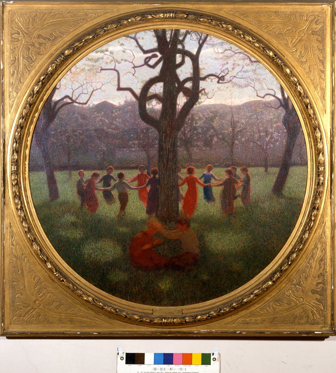 Girotondo lub sielanka wiosny: runda lub sielanka wiosny. Obraz Giuseppe Pellizzy da Volpedo (1868-1907) autorstwa Giuseppe Pellizza da Volpedo