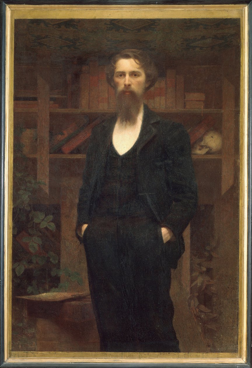 Autoportret - Giuseppe Pellizza da Volpedo (1868-1907). olej na płótnie autorstwa Giuseppe Pellizza da Volpedo
