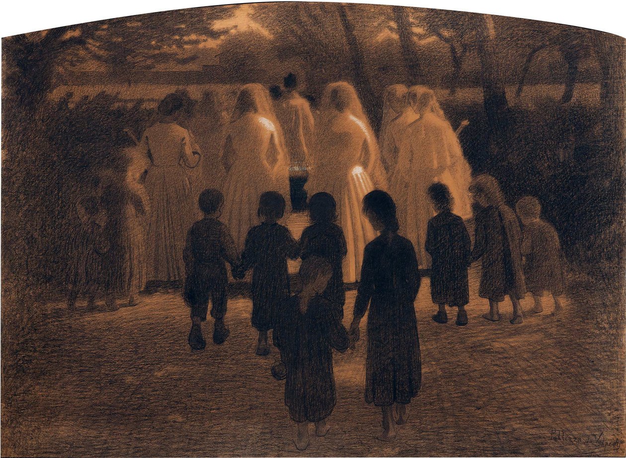 Martwe dziecko – Pellizza da Volpedo, Giuseppe (1868-1907). Pastel na tekturze, rozmiar: 71x98 autorstwa Giuseppe Pellizza da Volpedo