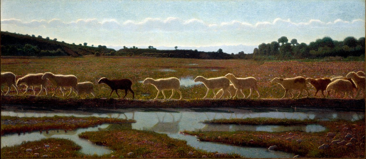 Lustro życia Malarstwo Giuseppe Pellizza da Volpedo (1868-1907) 1895-1898 Wymiary 291x132 cm Turyn, Miejska Galeria Sztuki Nowoczesnej i Współczesnej autorstwa Giuseppe Pellizza da Volpedo