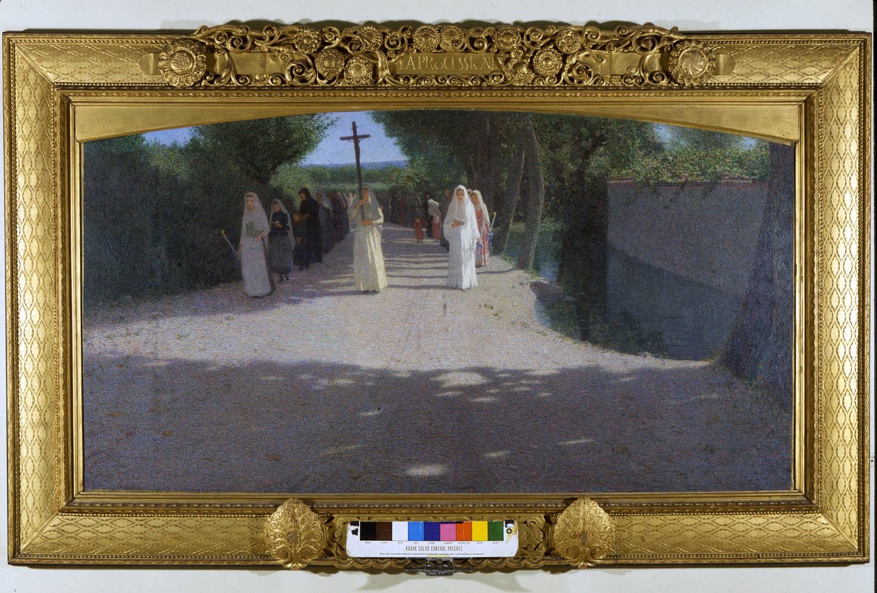 Procesja. Obraz Giovanniego Pellizzy da Volpedo (1868-1907) autorstwa Giuseppe Pellizza da Volpedo