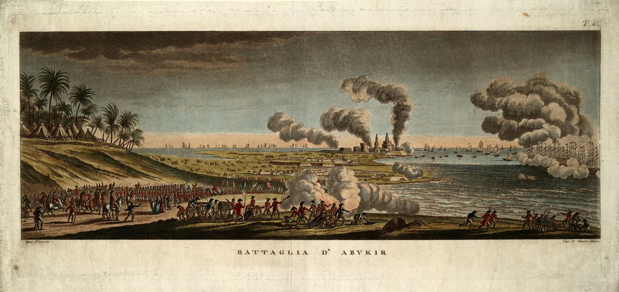 Bitwa pod Abukirem 25 lipca 1799, 1799 autorstwa Giuseppe Pera