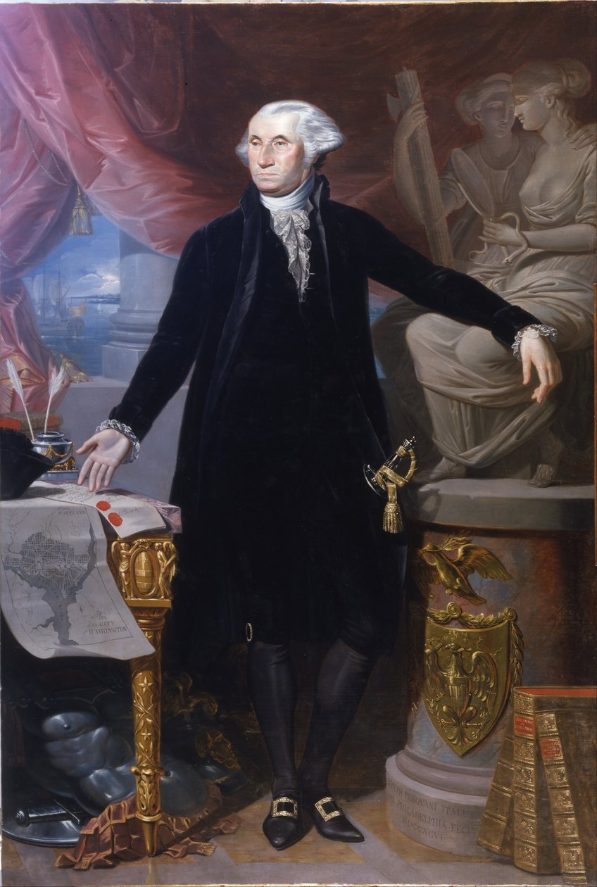 Retrato de George Washington autorstwa Giuseppe Perovani