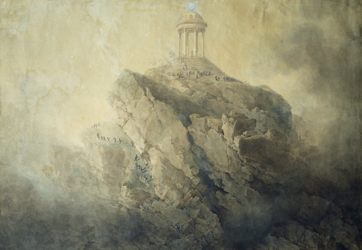Alegoria Napoleona, autorstwa Giuseppe Pietro Bagetti (1764-1831), akwarela na papierze autorstwa Giuseppe Pietro Bagetti