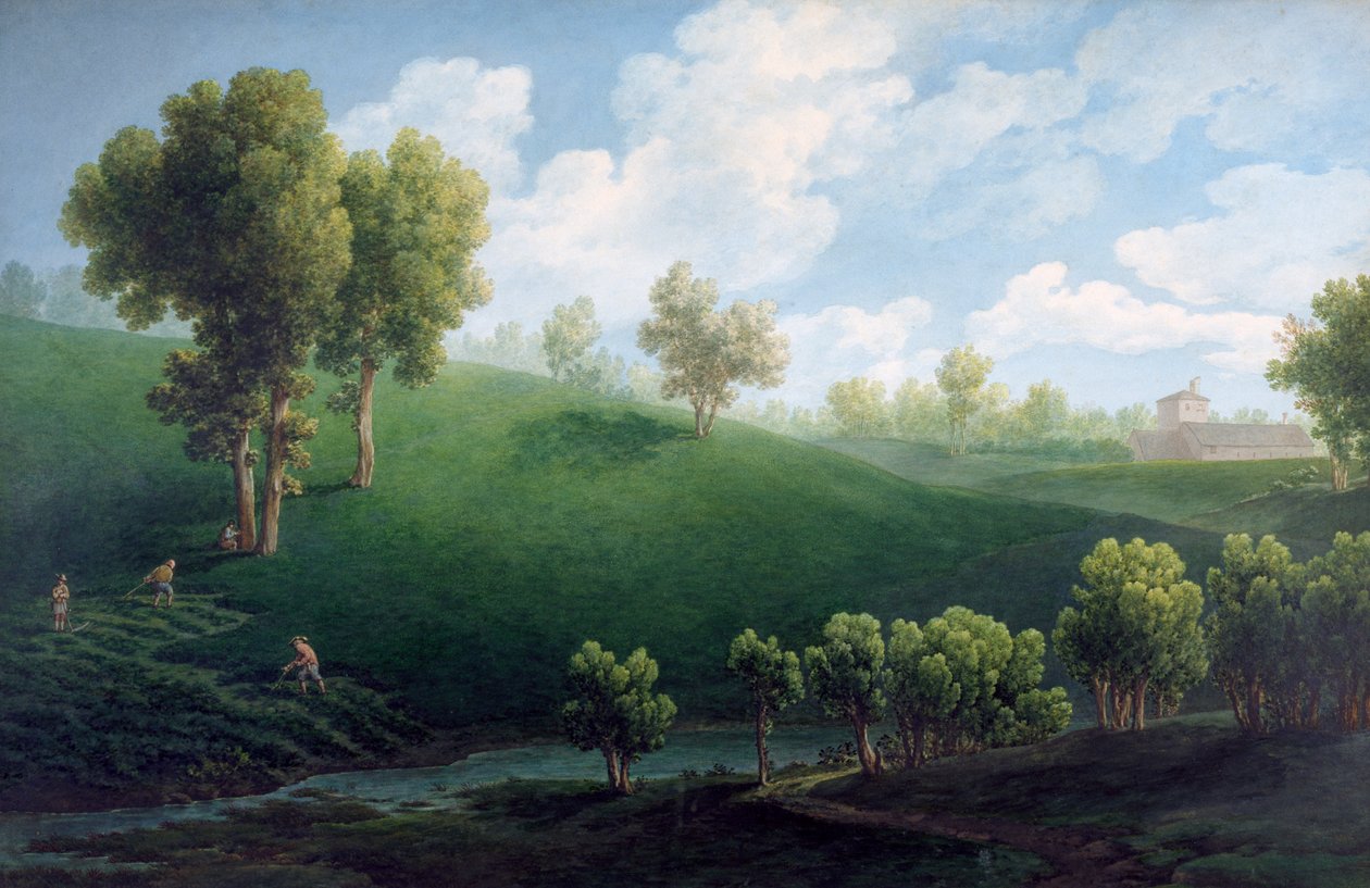 fantastyczny krajobraz, autorstwa Giuseppe Pietro Bagetti (1764-1831) autorstwa Giuseppe Pietro Bagetti