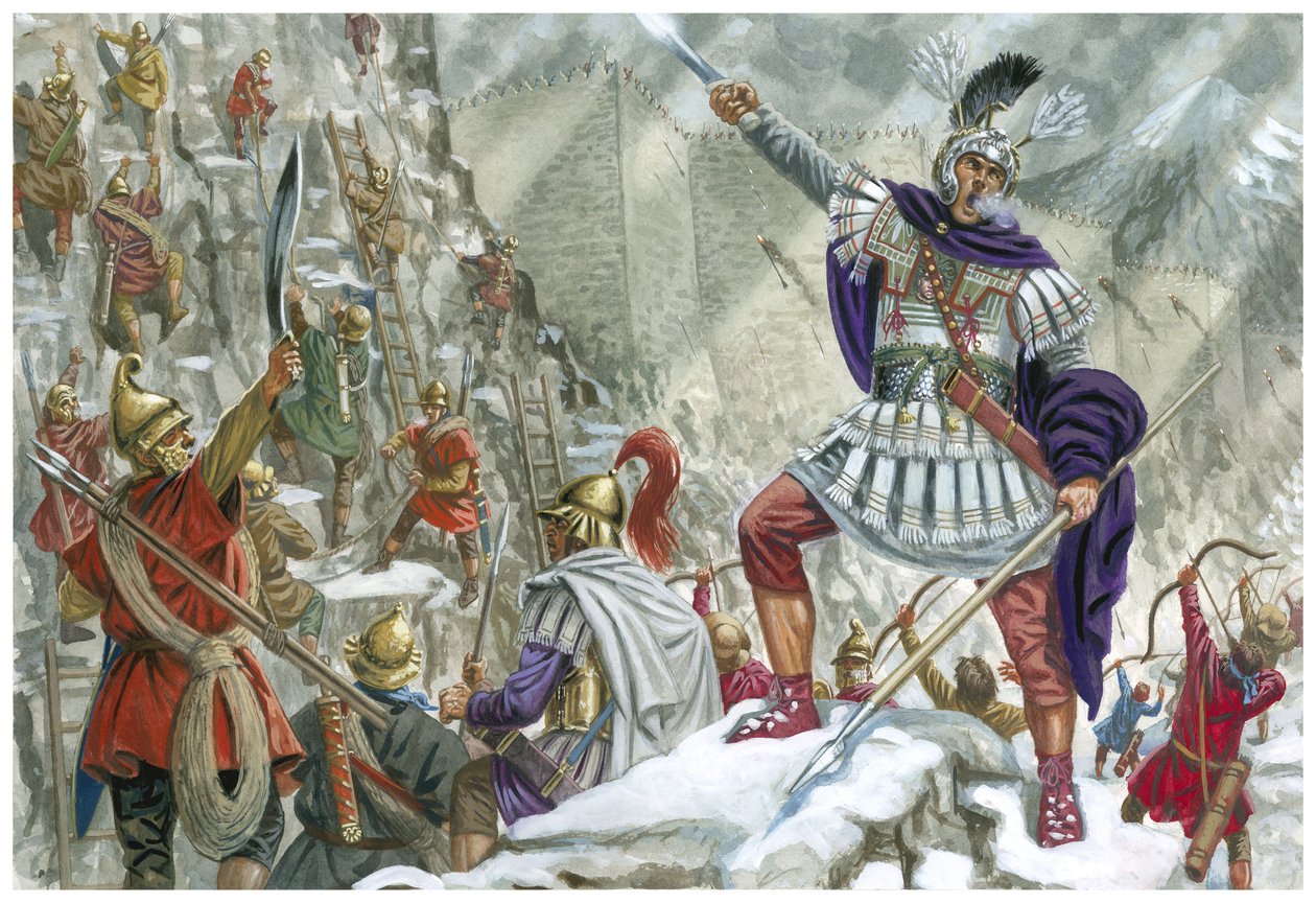 Aleksander Wielki pod Żelazną Bramą (Azja Środkowa) autorstwa Giuseppe Rava