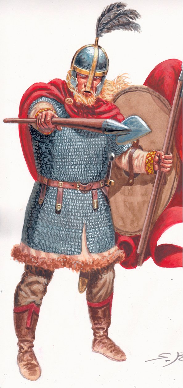 Barbarzyński przywódca (Wizygota, Got lub Wandal) autorstwa Giuseppe Rava