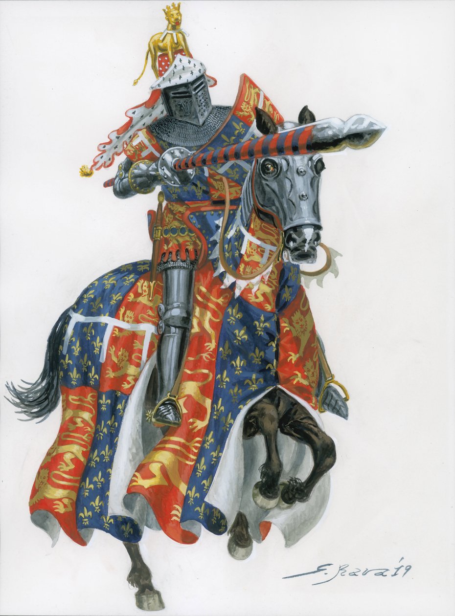 Czarny Książę (Edward z Woodstock, Edward Plantagenet lub Edward Czarny autorstwa Giuseppe Rava