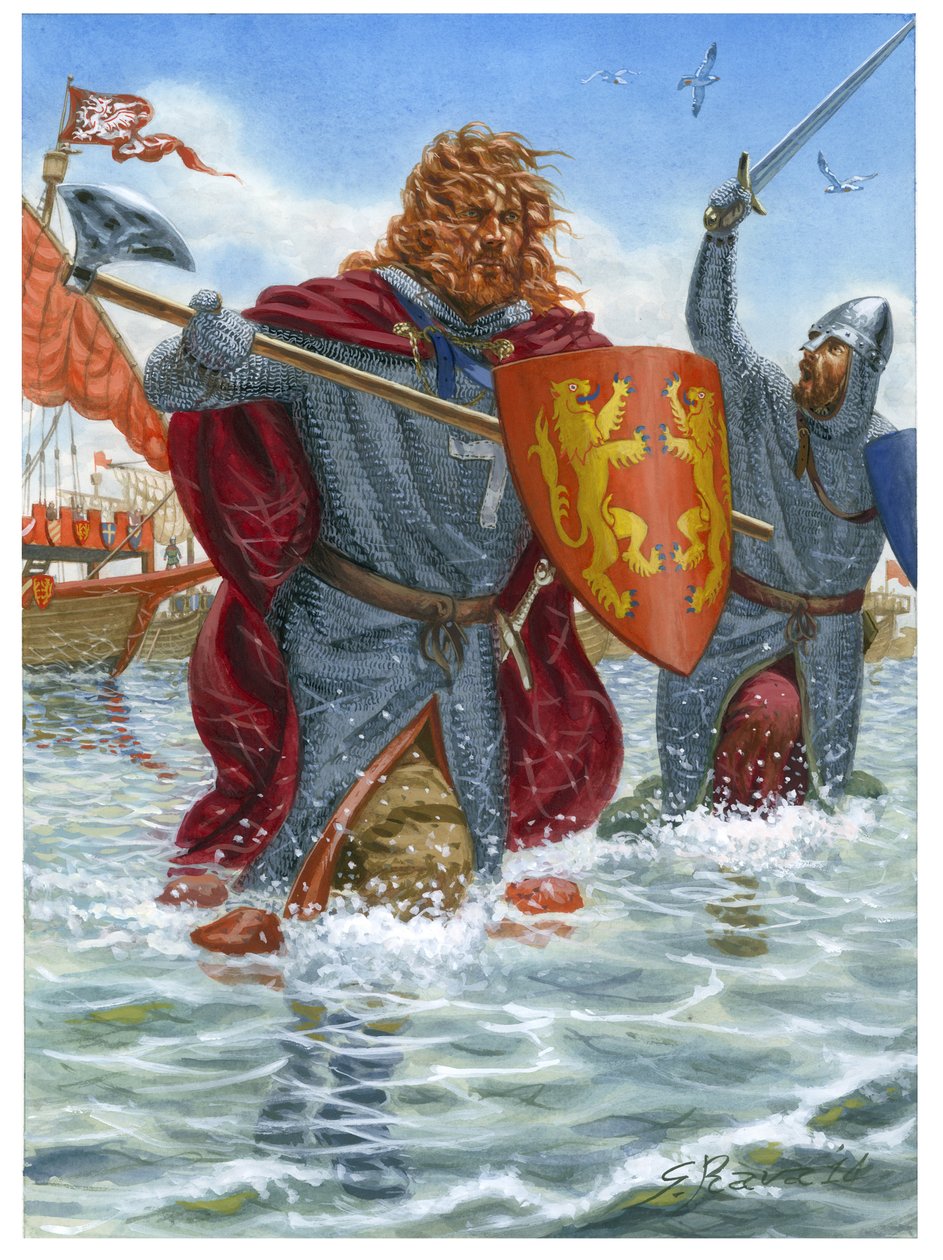 Trzecia krucjata: Ryszard I z Anglii, znany jako Lwie Serce (1157-1199) atakujący Saint Jean d