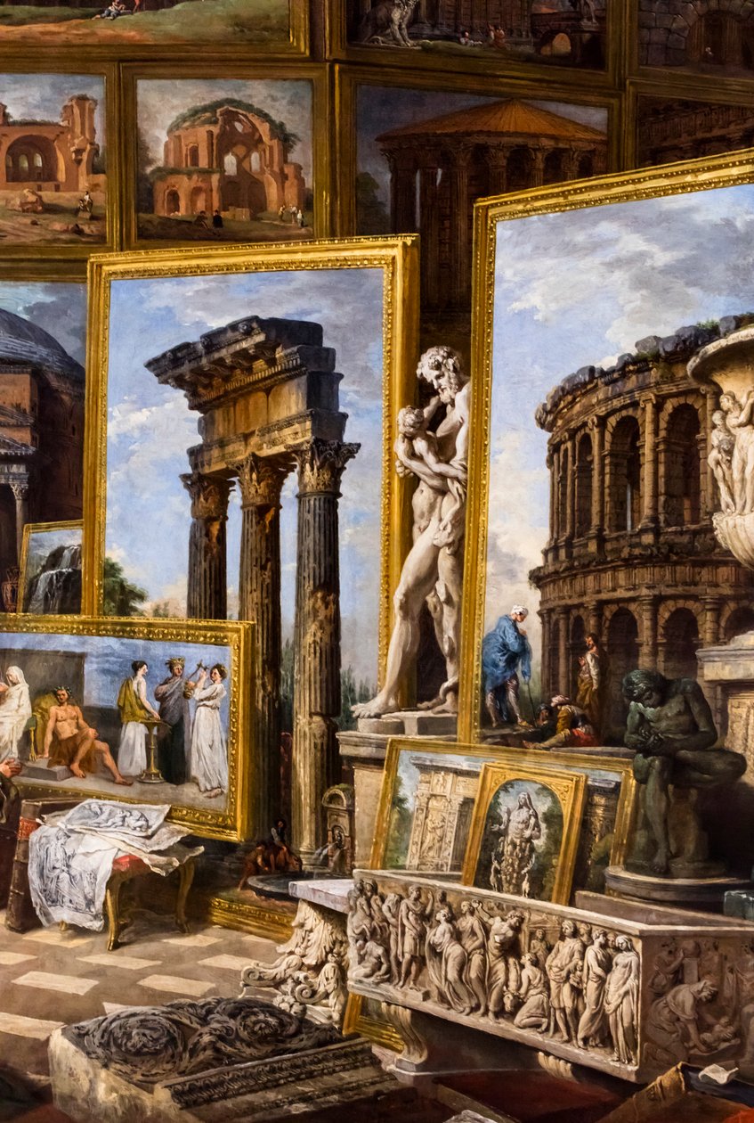 Starożytny Rzym, około 1754/57 (olej na płótnie) autorstwa Giuseppe & Salvi Nicola (1697-1751) Pannini