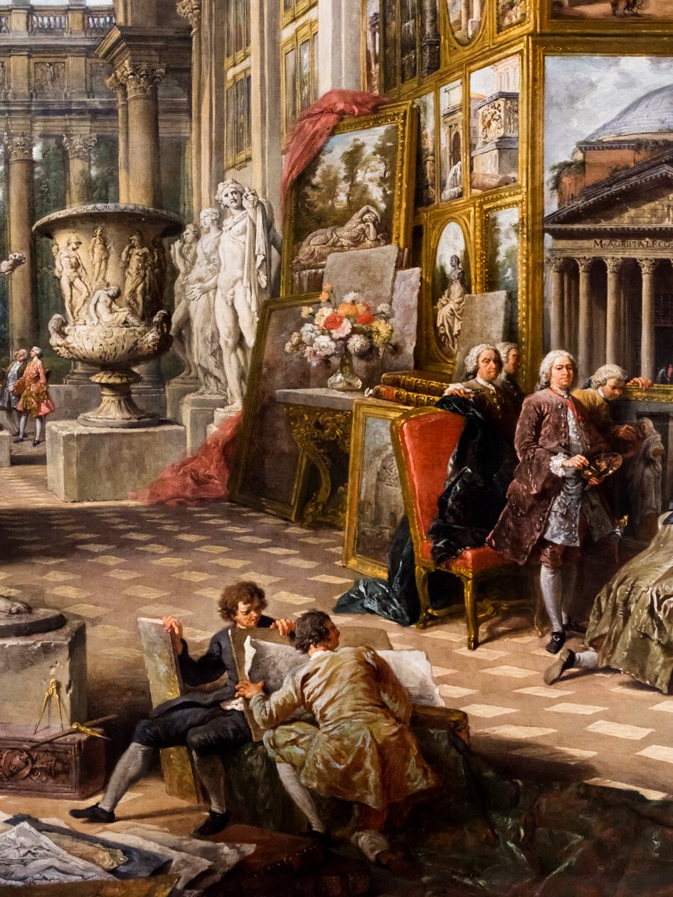 Starożytny Rzym, około 1754/57 (olej na płótnie) autorstwa Giuseppe & Salvi Nicola (1697-1751) Pannini