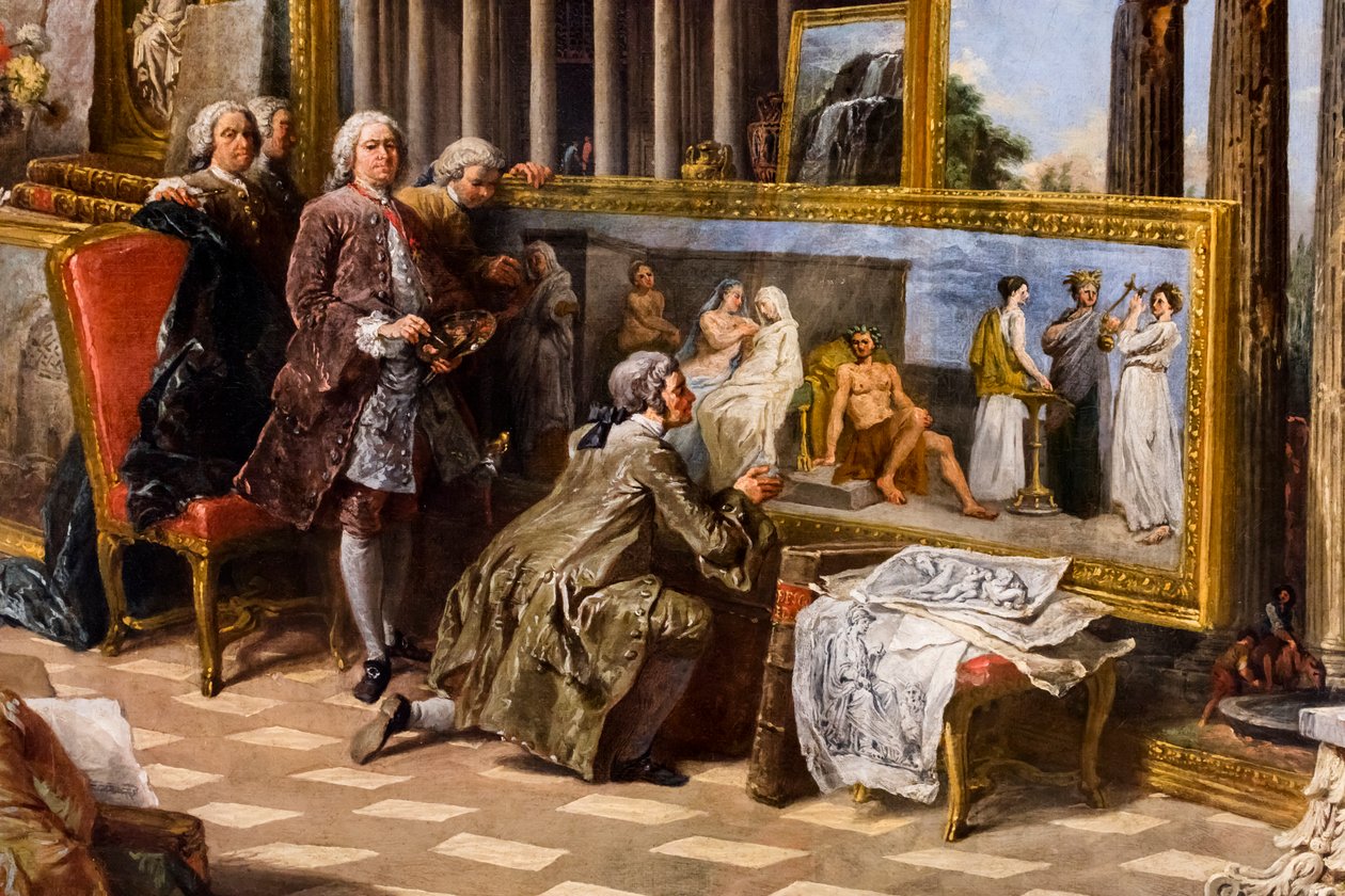 Starożytny Rzym, około 1754/57 (olej na płótnie) autorstwa Giuseppe & Salvi Nicola (1697-1751) Pannini