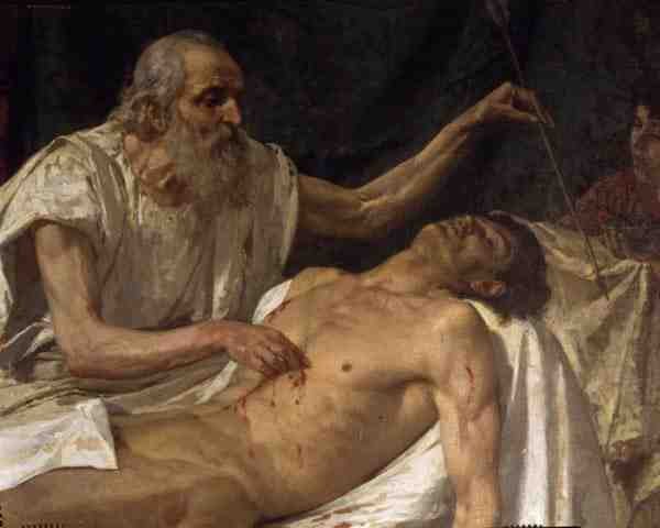 Św. Sebastian (olej na płótnie) (detal) (zob. 135238) autorstwa Giuseppe Sciuti