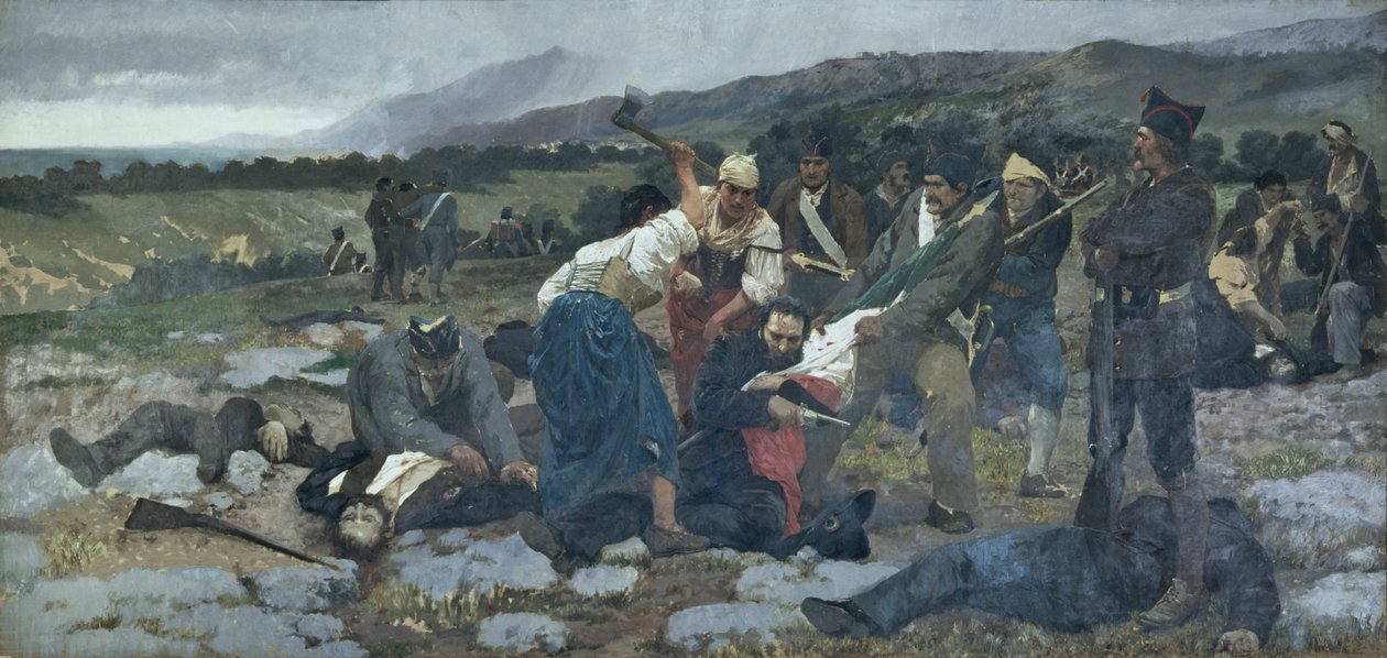 Śmierć Carlo Pisacane autorstwa Giuseppe Sciuti