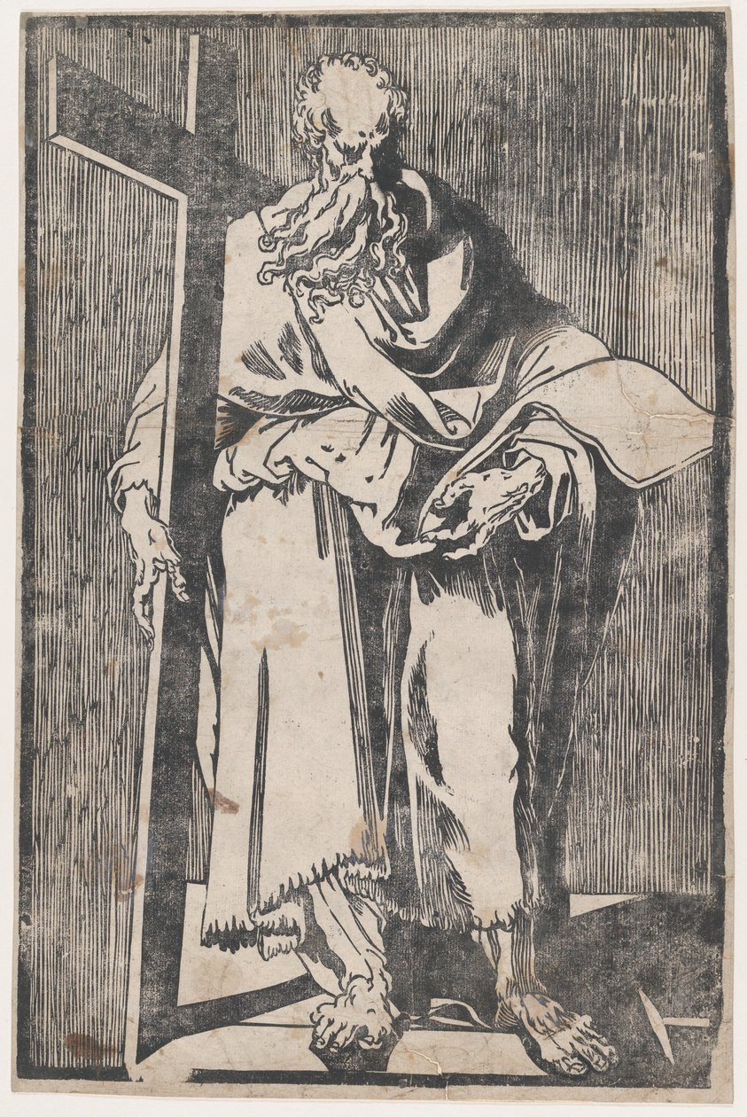 Św. Filip stojący z księgą i krzyżem, ca. 1590-1600. autorstwa Giuseppe Scolari