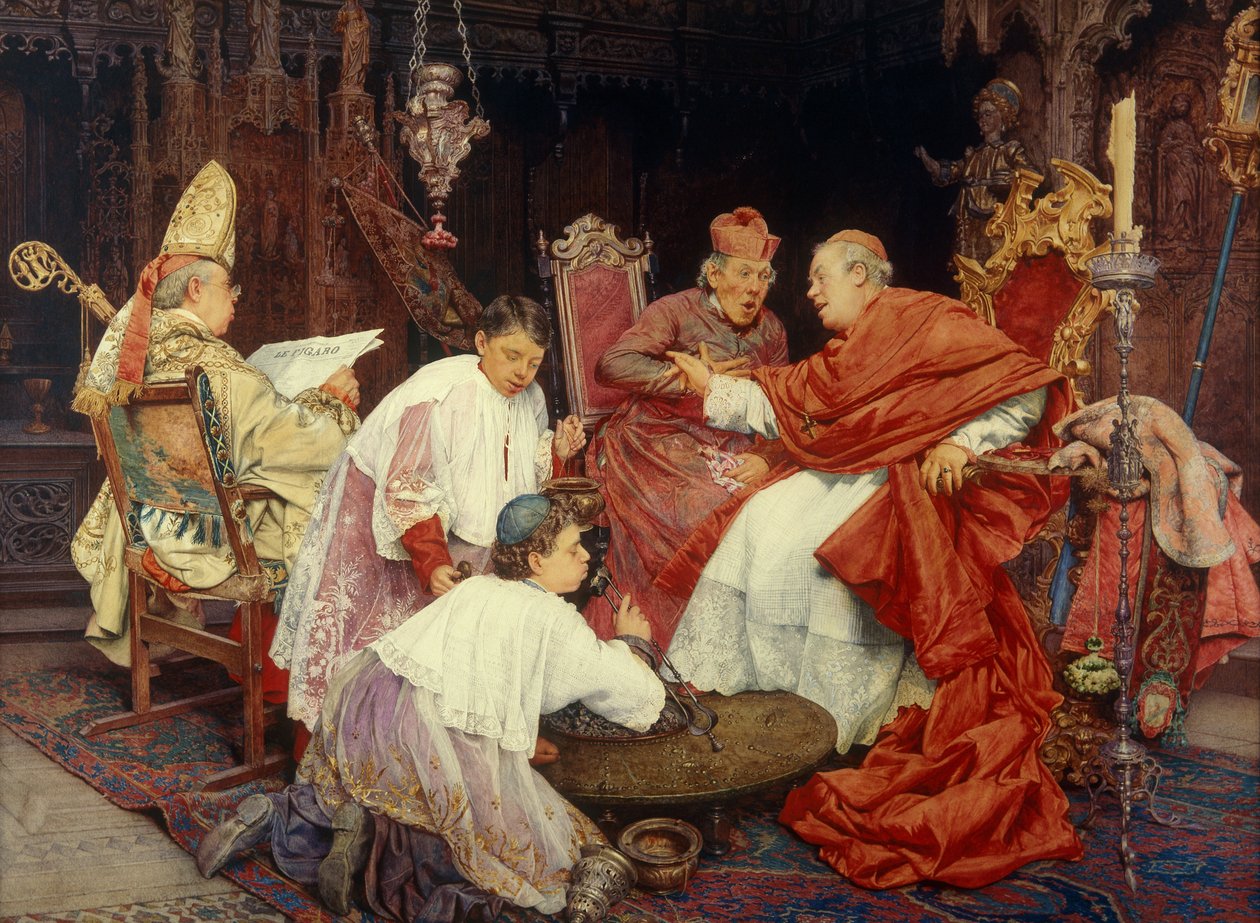 Kardynałowie we wnętrzu autorstwa Giuseppe Signorini