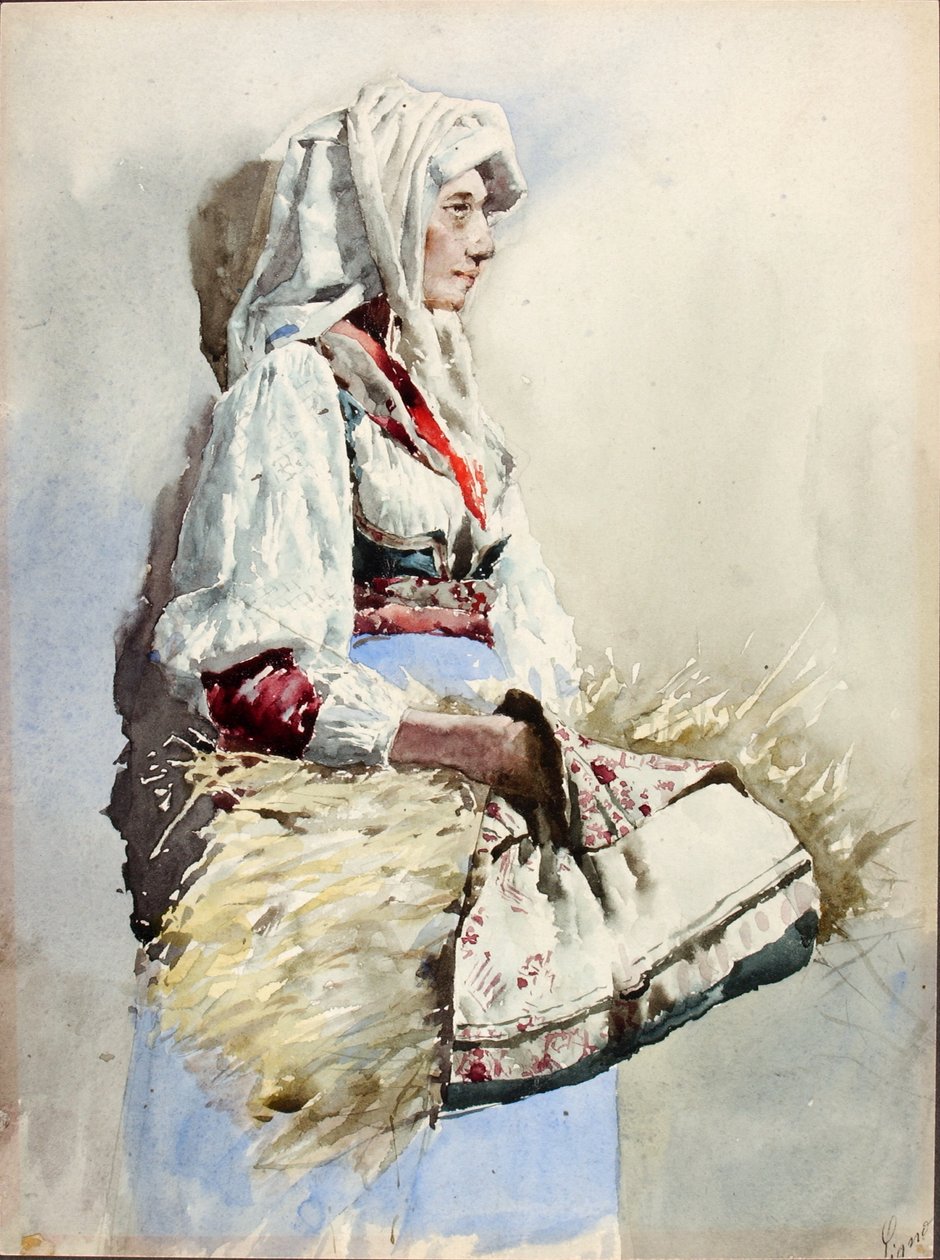 Włoska wieśniaczka autorstwa Giuseppe Signorini