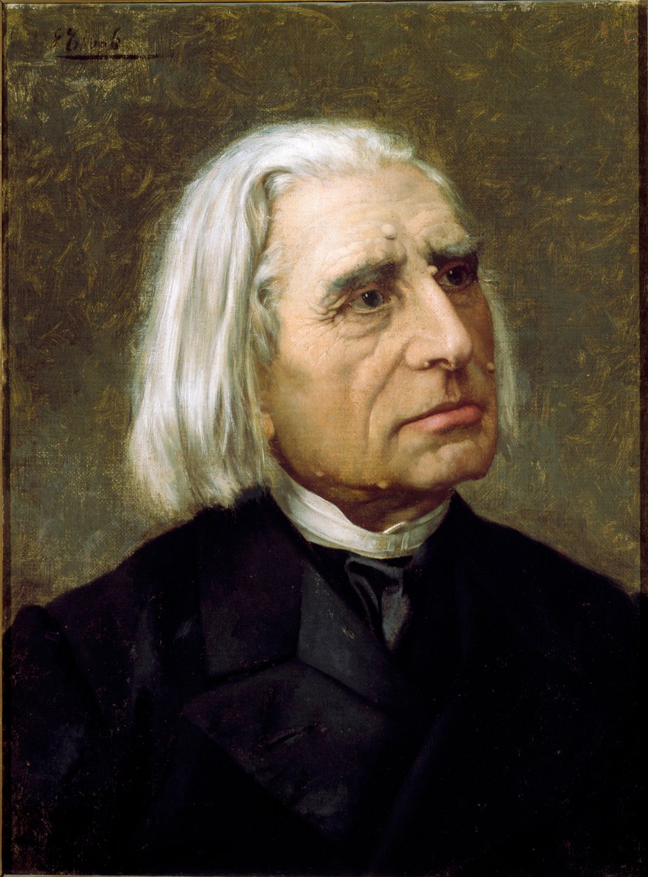 Portret węgierskiego kompozytora i pianisty Franciszka Liszta (1811-1886) namalowany przez Giuseppe Tivoli (1854-1925) Bolonia, Civico Museo Bibliografico Musicale autorstwa Giuseppe Tivoli