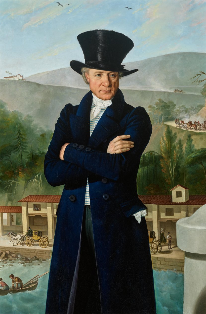 Przewoźnik Paolo Preinitsch (Rosegg 1762 - 1840 Triest) w porcie w Trieście autorstwa Giuseppe Tominz