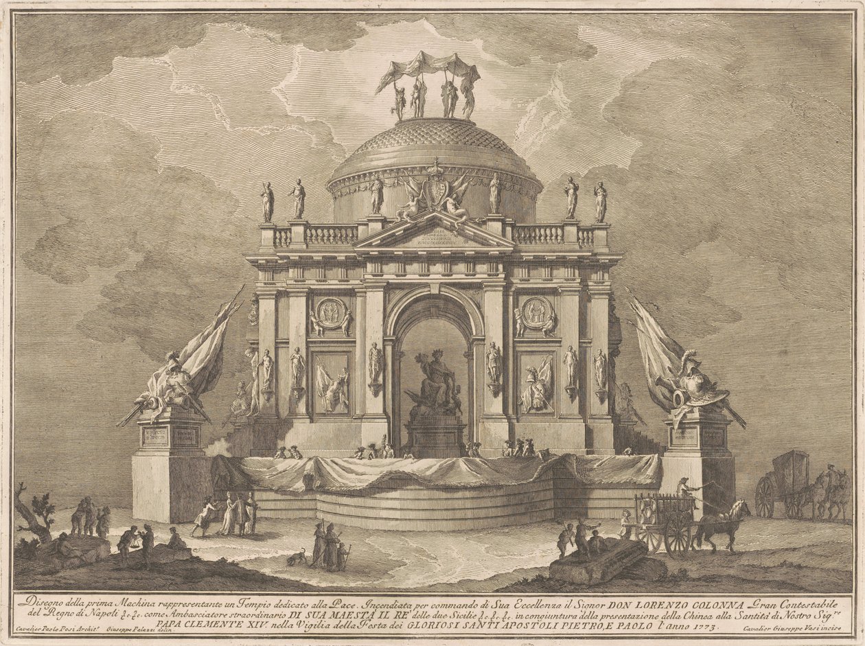 Prima Macchina dla Chin z 1773 r.: Świątynia Pokoju, 1773 r. autorstwa Giuseppe Vasi