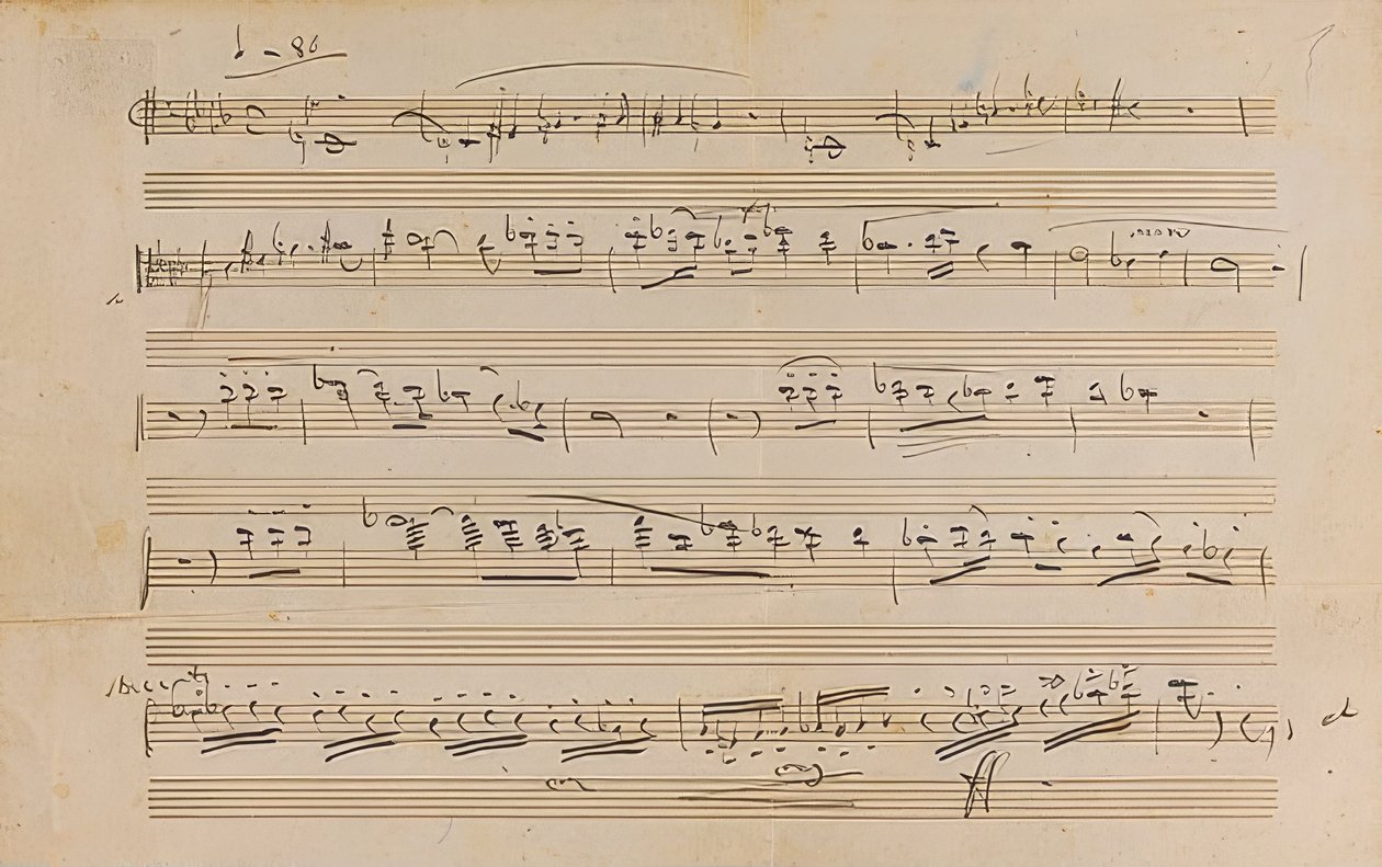 Rękopis: Opera Otello. 1887 autorstwa Giuseppe Verdi