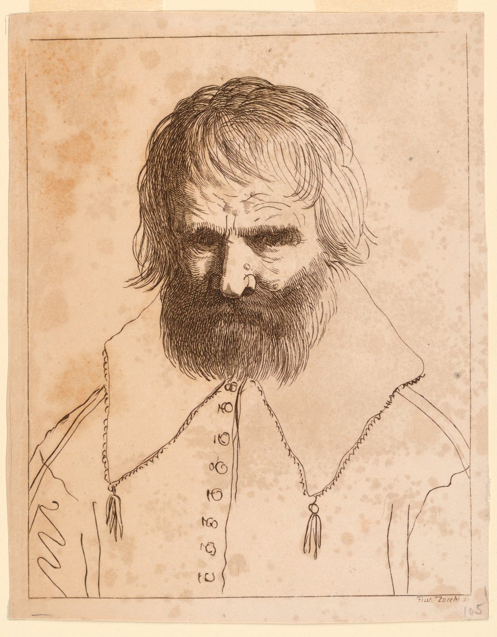 Głowa mężczyzny autorstwa Giuseppe Zocchi