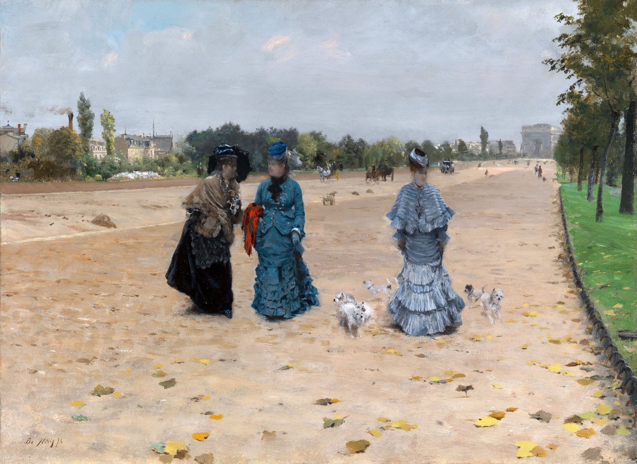 Aleja Lasku Bulońskiego autorstwa Giuseppe de Nittis