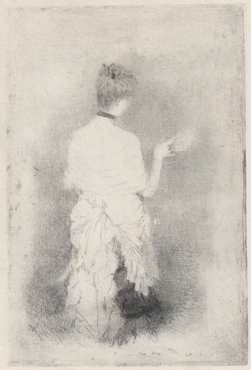 Elegancka młoda kobieta widziana z tyłu autorstwa Giuseppe de Nittis
