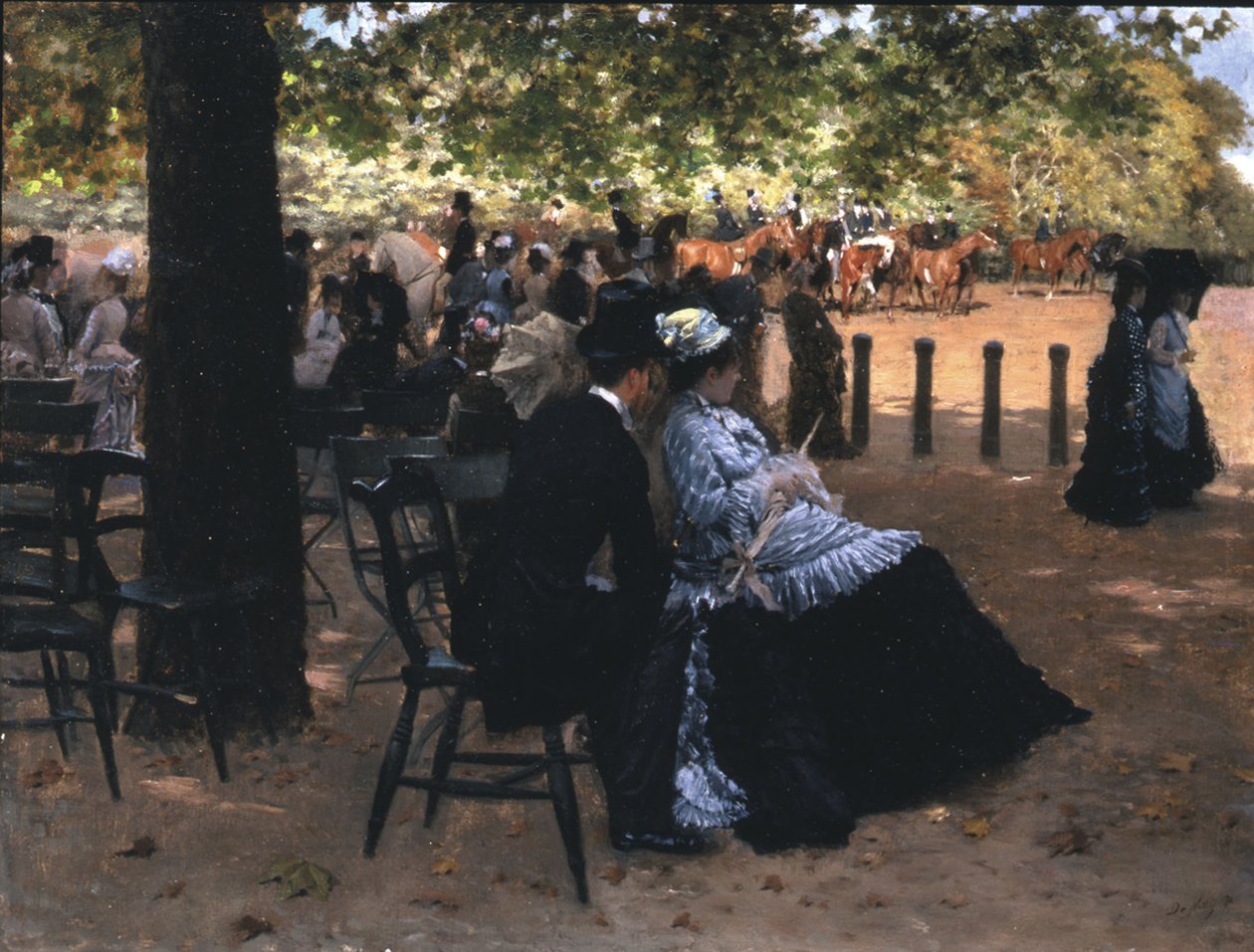 Fliration, Hyde Park autorstwa Giuseppe de Nittis
