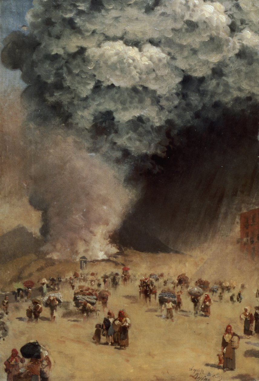 Deszcz popiołów, 1872 autorstwa Giuseppe de Nittis
