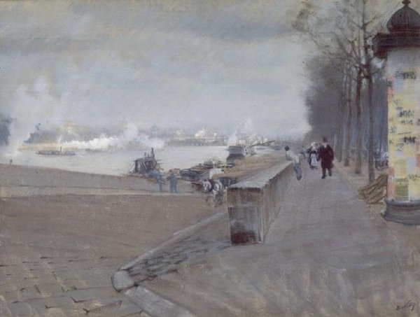 Sekwana w Paryżu autorstwa Giuseppe de Nittis
