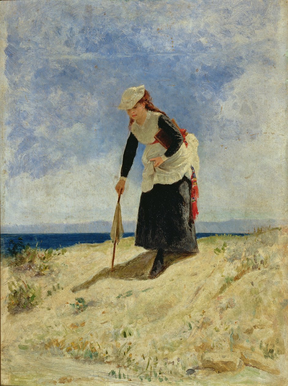 Kobieta na plaży autorstwa Giuseppe de Nittis