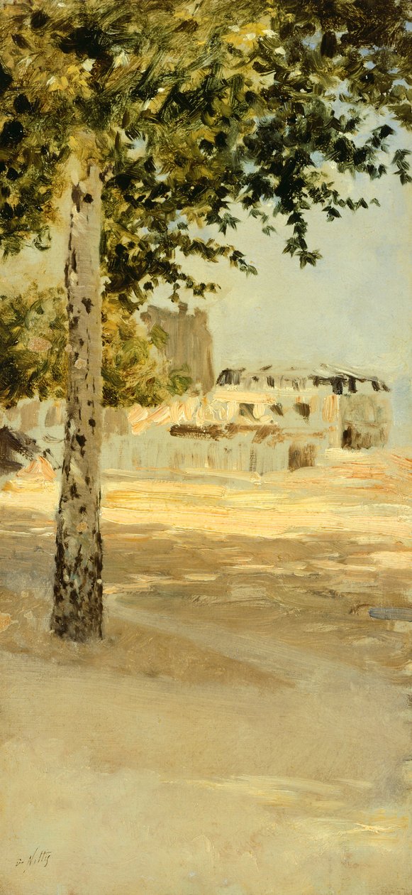 Niedaleko Paryża, Giuseppe de Nittis, olej na płótnie autorstwa Giuseppe or Joseph de Nittis