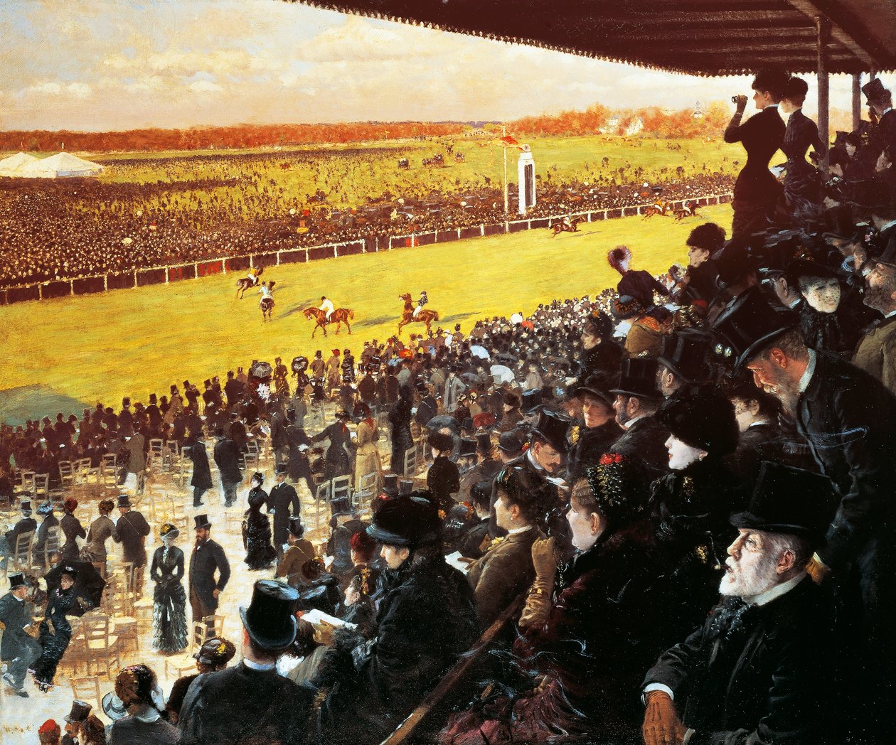 Wyścigi na Longchamps autorstwa Giuseppe or Joseph de Nittis