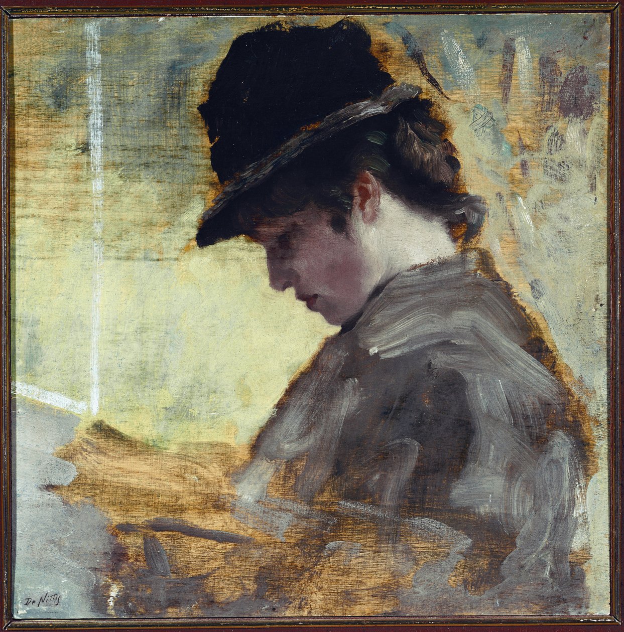 Angielka (olej na płótnie) autorstwa Giuseppe or Joseph de Nittis