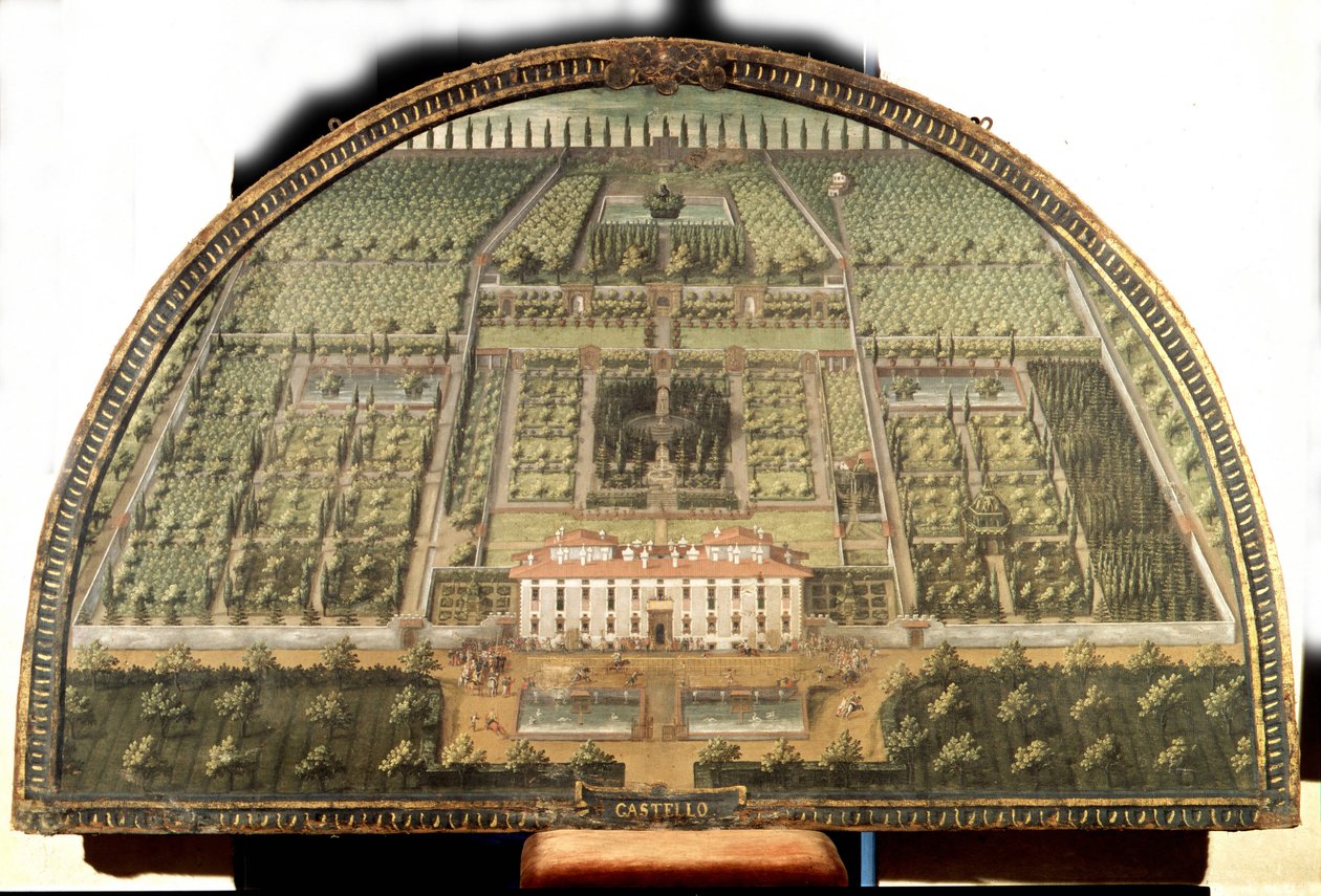 Castle Village – Giusto Utens (XVI wiek). autorstwa Giusto Utens