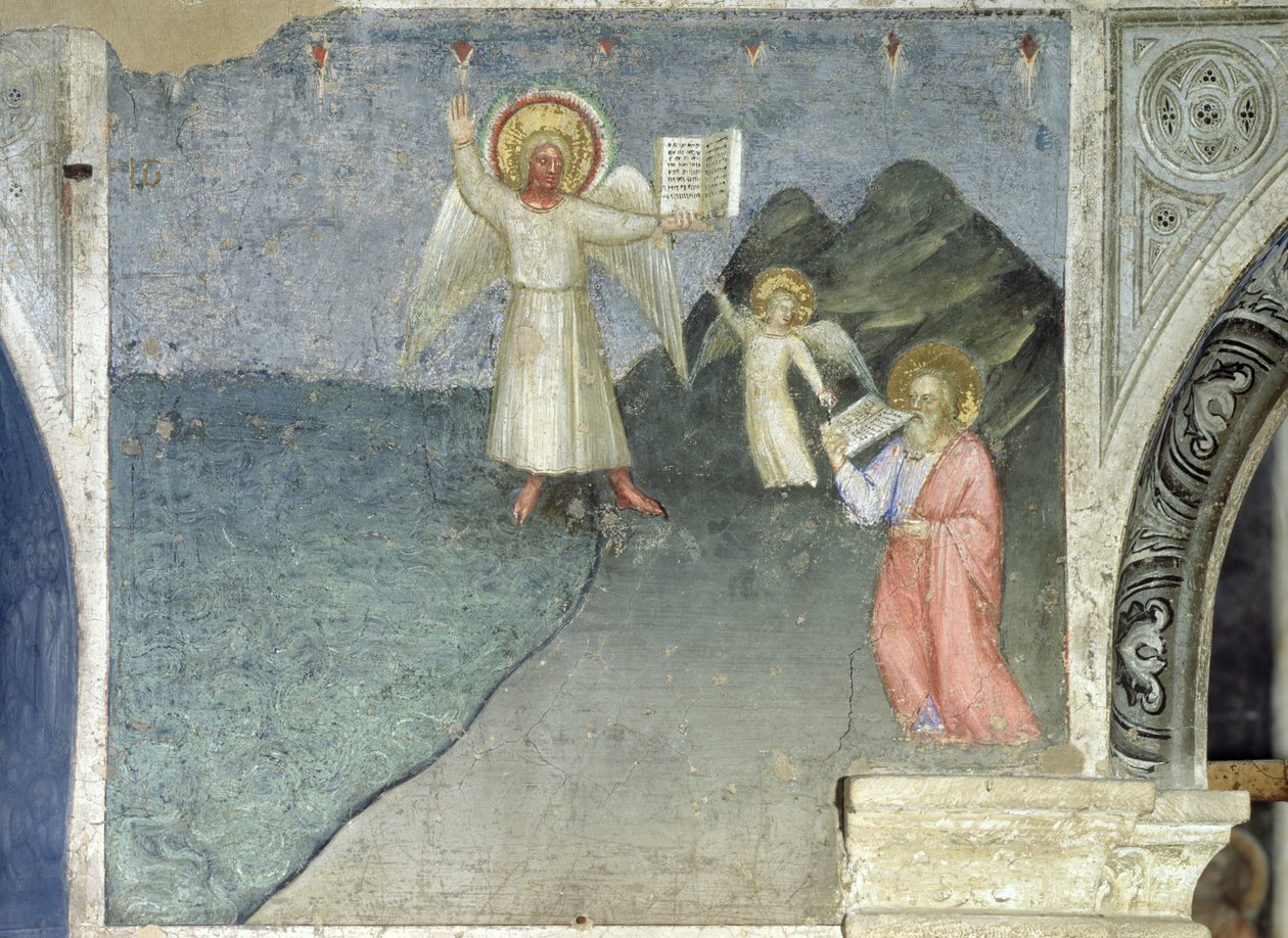 Św. Jan jedzący księgę, 1360-70 autorstwa Giusto di Giovanni de Menabuoi